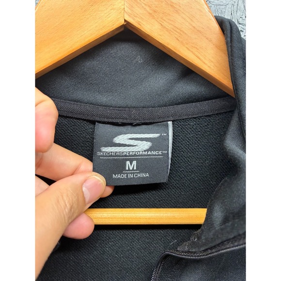 Skechers‎ Performance 1/4 Zip Pullover Men's Medium Black Long Sleeve Athletic - Picture 5 of 9